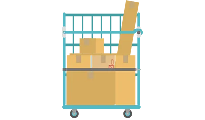 カゴ車のイラスト